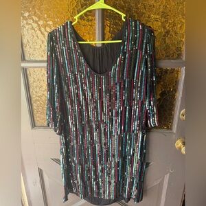 Graham and Spencer sequence, short, long sleeve dress